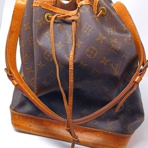 $590 Auth Louis Vuitton Noe GM Bucket Bag Monogram